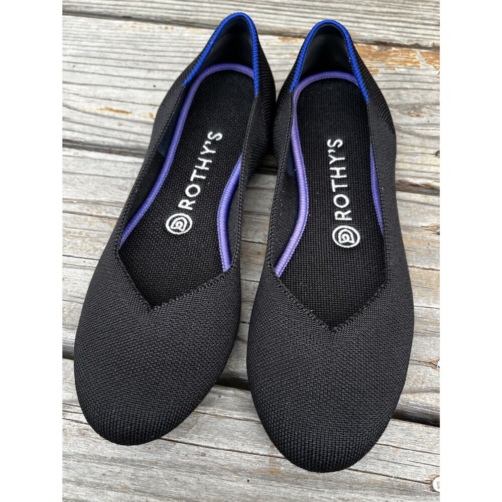 Rothy’s The Flat Women’s 8.5 Slip On Flats - Black